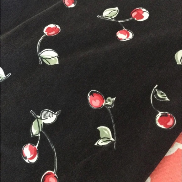 Black Cherry Print Fabric - Picture 1 of 1